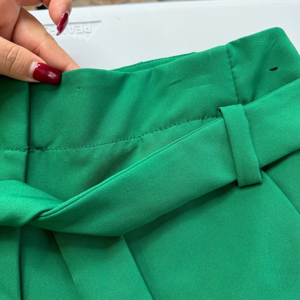 7th Avenue New York Green Belted Trousers Size 12 Average - Picture 4 of 16